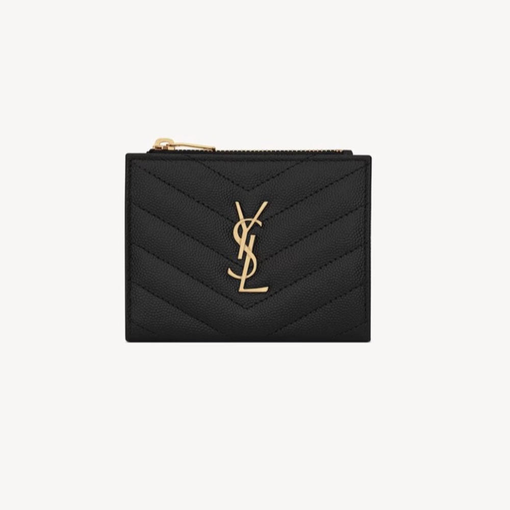 Saint Laurent Cassandre Black Wallet - brand new